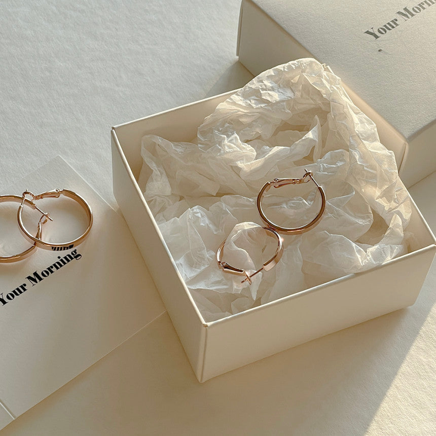 Collins Rose Gold Hoop Earring (25mm/30mm)