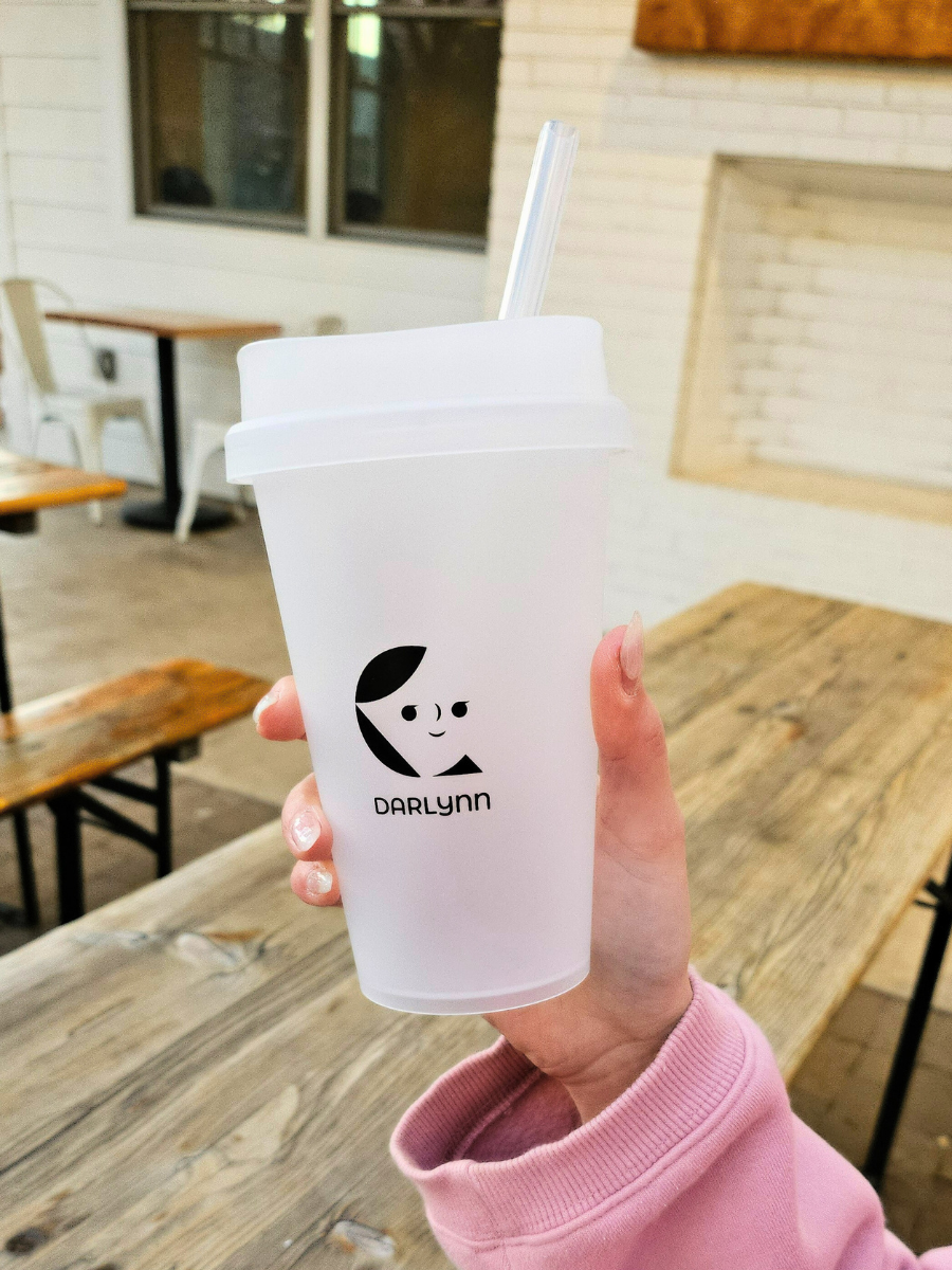 DARLYNN Reusable Cold Cup with Straw (473ml)
