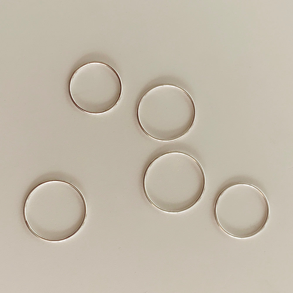 Sterling Silver Stacking Ring Set of 5