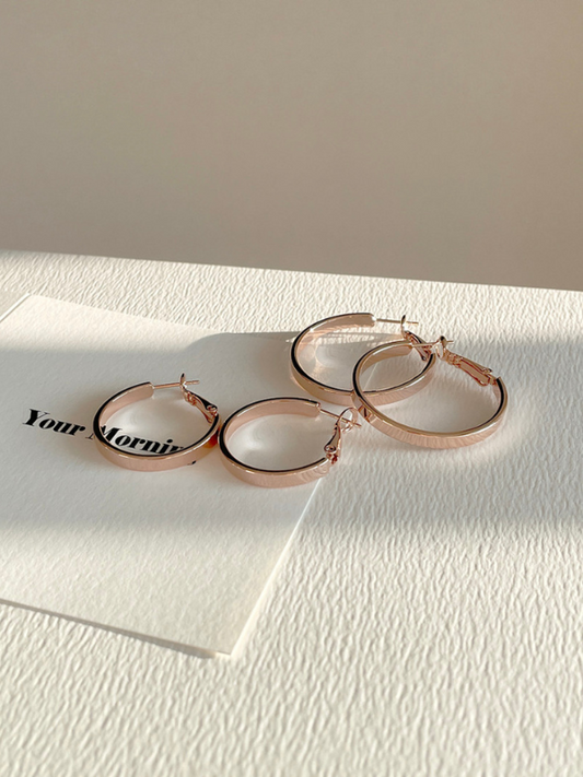 Collins Rose Gold Hoop Earring (25mm/30mm)