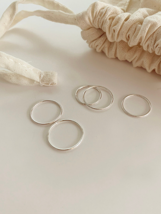 Sterling Silver Stacking Ring Set of 5